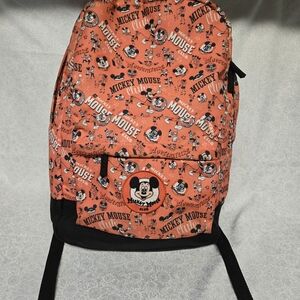 Disney Mickey Mouse Club Orange and Black Backpack